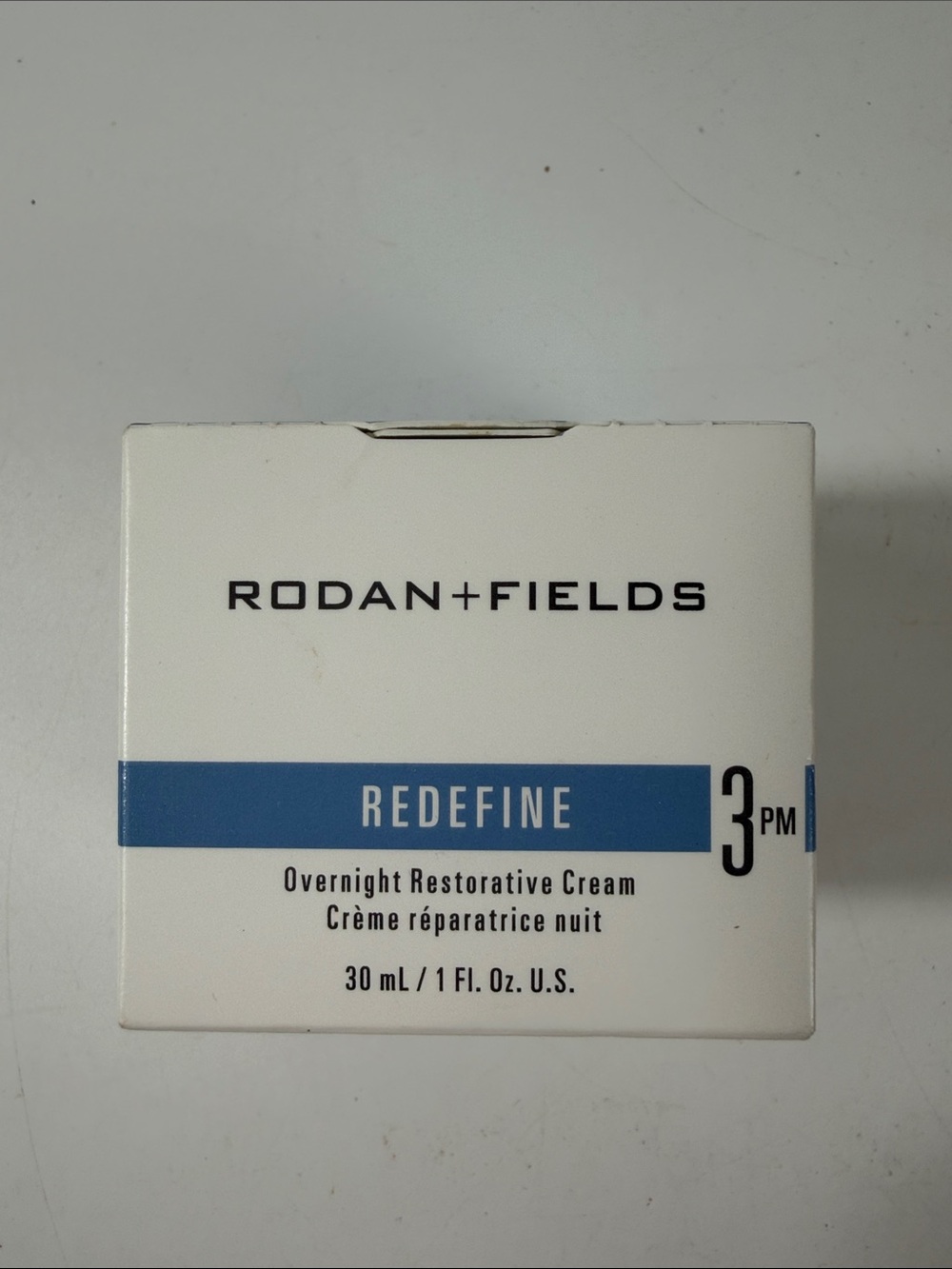 Rodan + Fields White and Blue REDEFINE Overnight Restorative Cream 3 PM